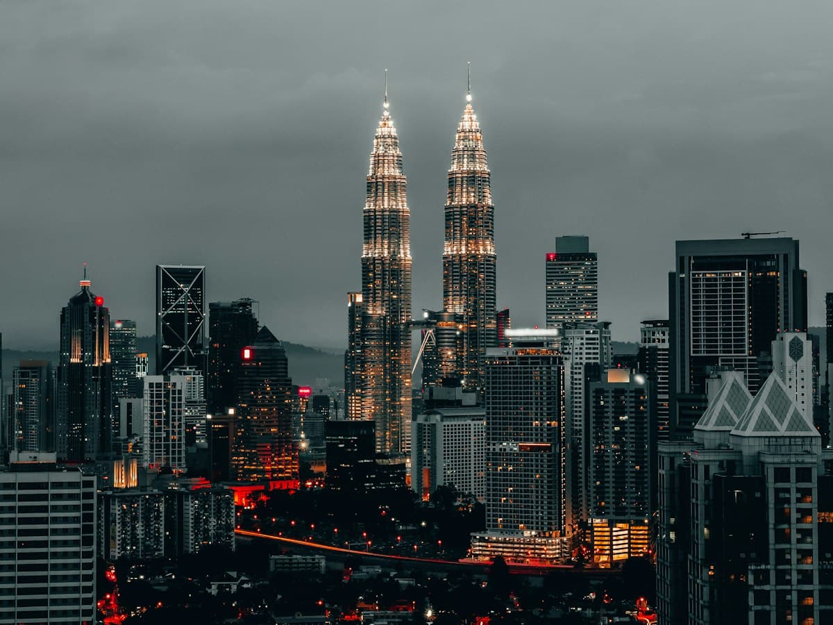 Kuala Lumpur skyline at dusk